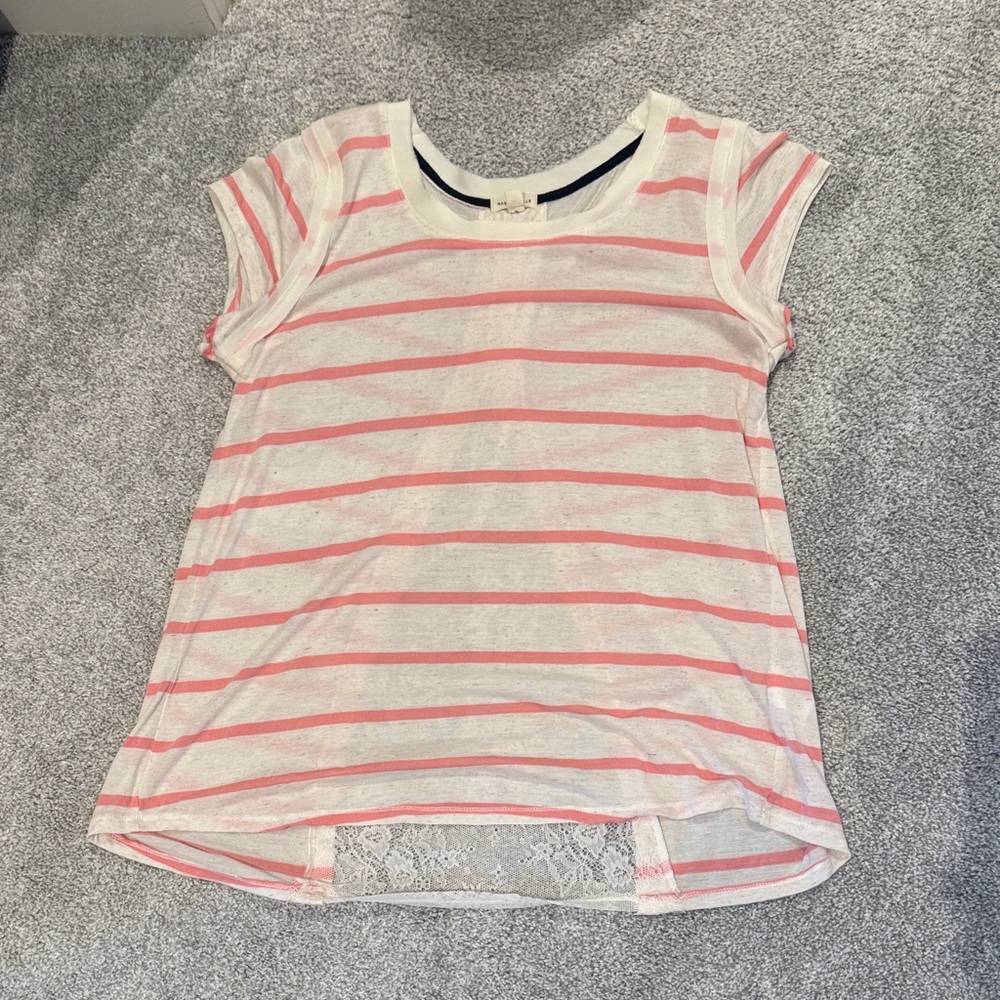 Striped Pink and White Women’s Shirt